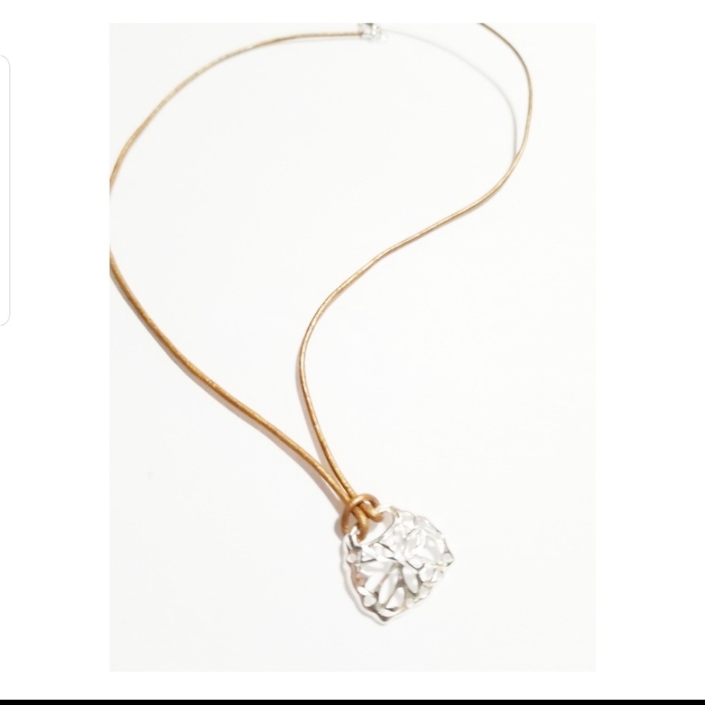 *Cord with Open Floral Pendant, Sterling Silver